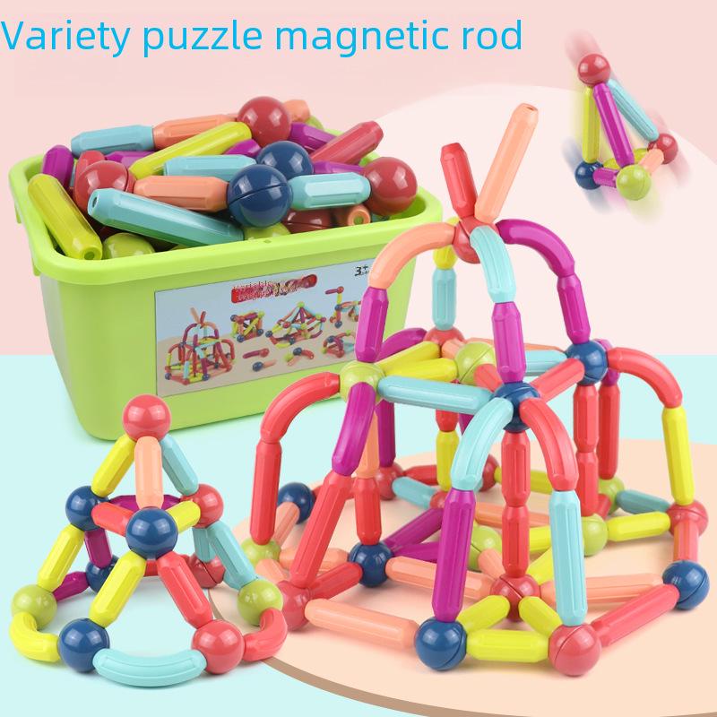 Colorful Magnetic Stick Building Blocks for Kids: Creative Educational DIY Toy Set