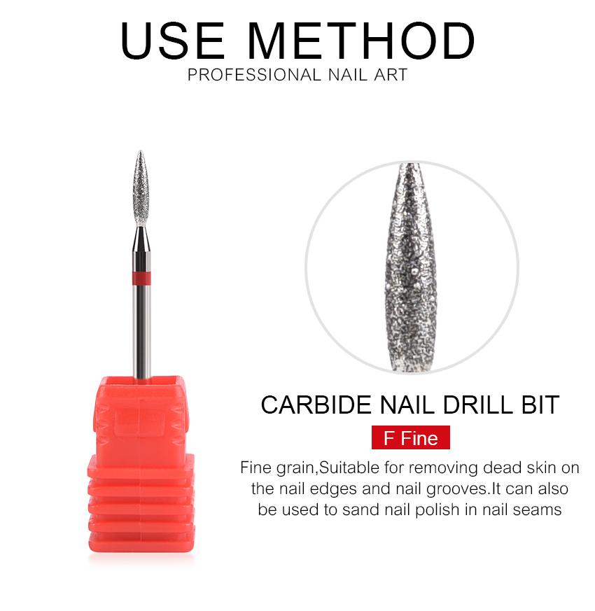 kads 1pc Nail Drill Bit Fine Size Nail Milling Cutter Manicure Tool Nail Gel Polishing Remove Tool