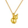 18k Gold Necklace Au750 Rose Necklace Women's Clavicle Chain New Color Gold Small Gourd Pendant