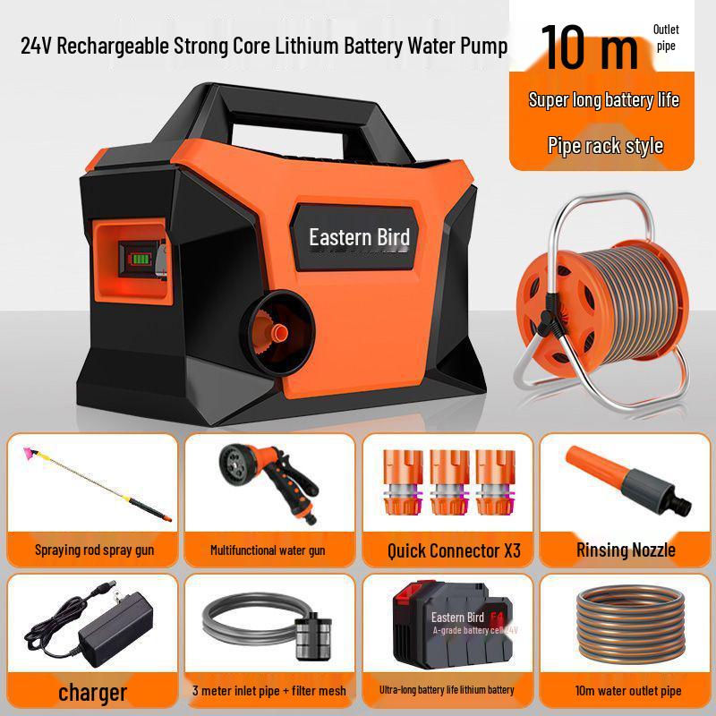 Rechargeable Automatic Water Pump for Vegetable Patch Irrigation - Ideal for Rural and Outdoor Use