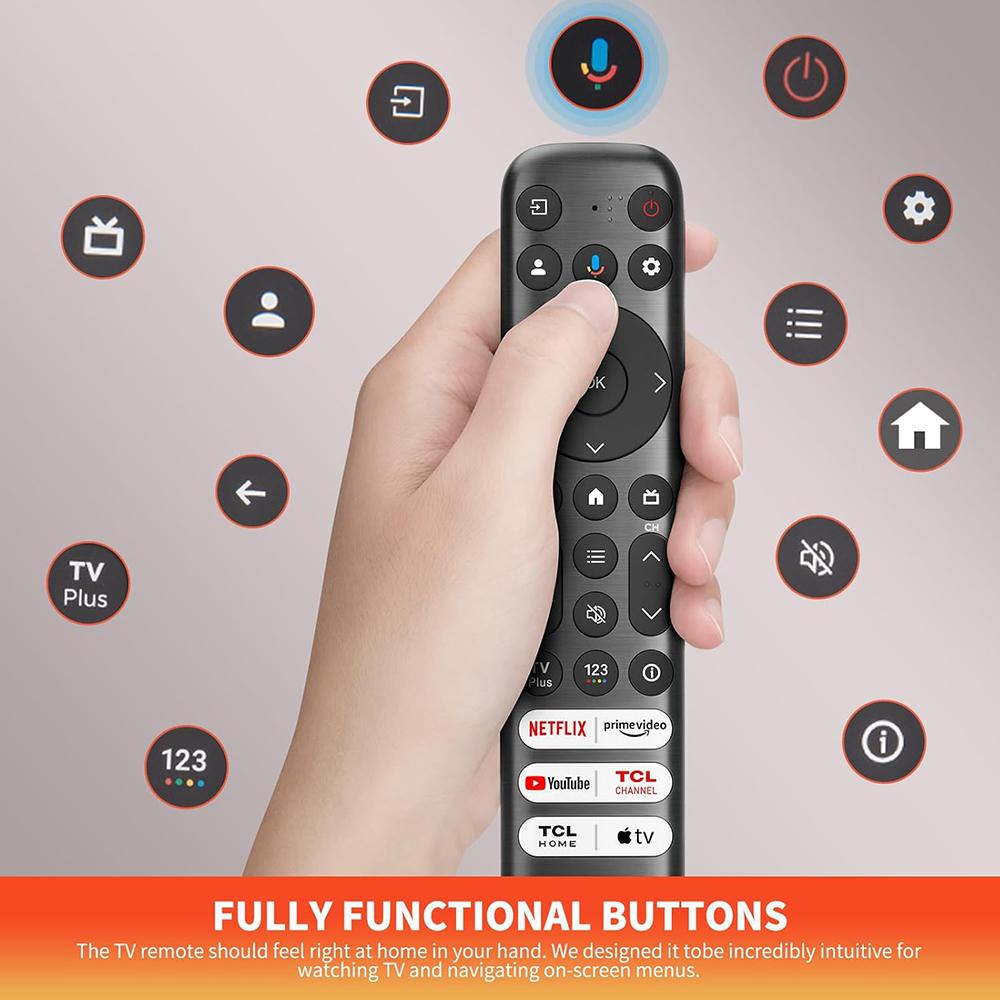 1 x RC813 Голосовой пульт дистанционного управления для TCL-Google-TV-Q6/Q7/ Q6/QM8/S3/S4