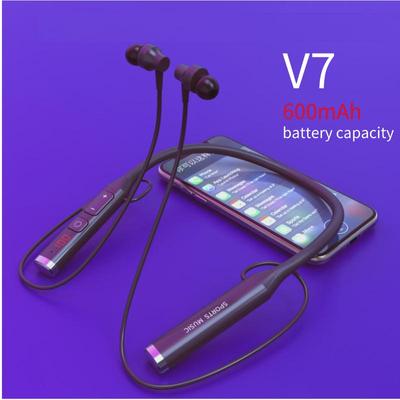 Kebidu V7 с шейным ремешком Bluetooth-гарнитура Светодиодный дисплей питания Bluetooth TF-карта Переключатель режима FM MP3-плеер Радио 2 в 1 Handfree HiFi Стереонаушники