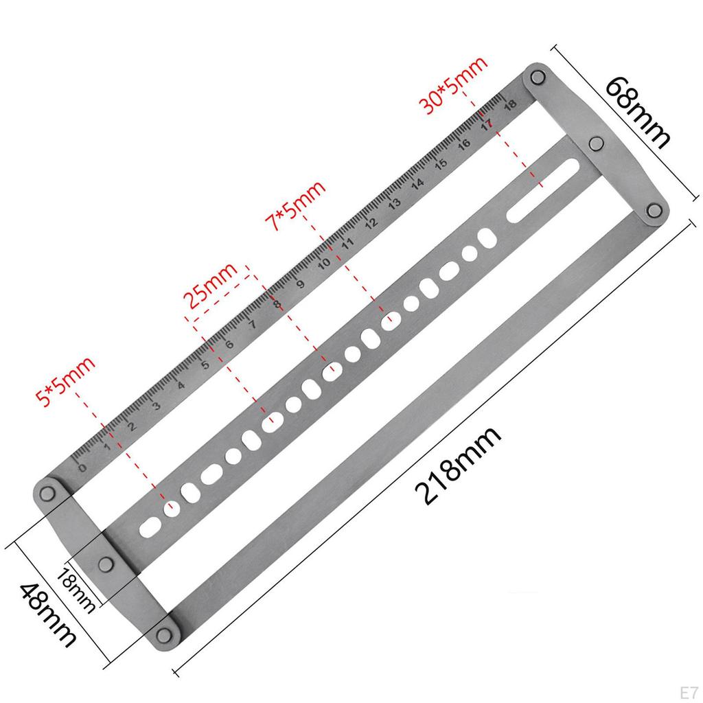 Belt Positioning Auxiliary Ruler End Tool Leatherwork Handcraft DIY Cutting Punch Hole