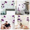 Flower Wall Decal Removable Peel And Stick PVC Stickers Colorful Rose/Morning Glory Floral Wall Murals Decor for Bedroom Living Room Nursery
