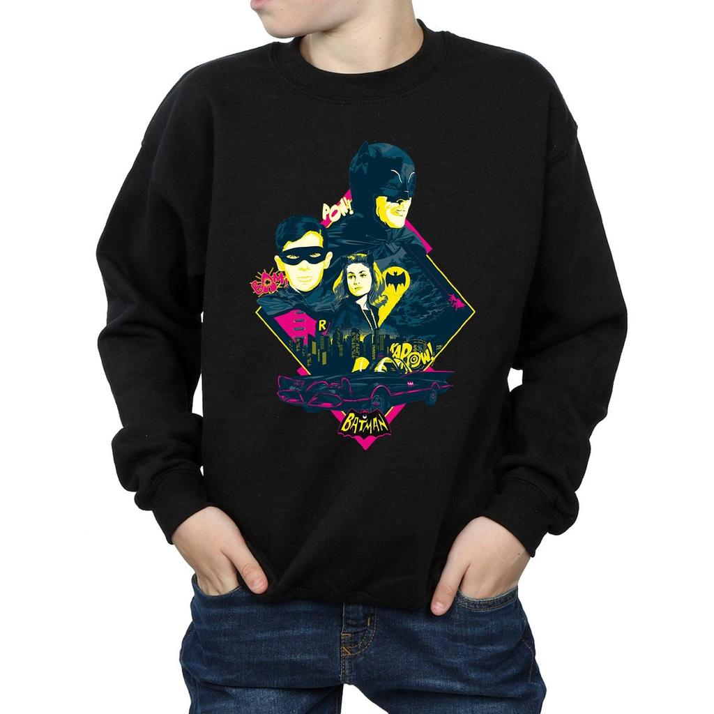 DC Comics Boys Batman TV Series Character Pop Art Sweatshirt