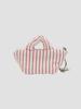 ROLAROLA MAISON DE ROLA STRIPE MinI bag keyring RED