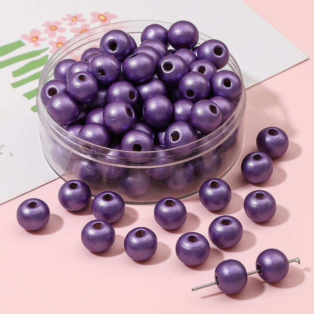 30 шт., 10 мм, круглые бусины из натурального дерева, перламутровые, окрашенные, для подвесок, браслета, ожерелья, бахрома, художественное ремесло, украшенные аксессуары ручной работы «сделай сам»