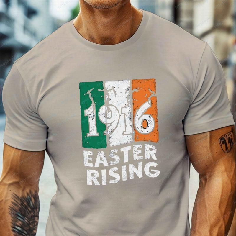 EASTER Vintage Cotton Tee Mens Casual Grew Neck Short Sleeve TShirt for Summer Ropa Hombre Cool Classic Fashion Streetwear