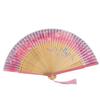 Chinese Style Art Craft Ornament Folding Fan Performance Props Floral Pattern Silk Cloth Multiple Colors Chic Gift Accessories