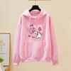 Strawberry Milk Pink Cow Hoodie Oversized Cartoon Printed Sweatshirt Women Warm Hooded Pullovers Harajuku Girls/Boy Sweatshirts