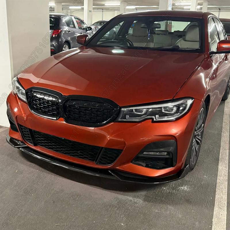Передний сплиттер-губа бампера для BMW 3 серии G20 G21 G28 2019-2022 320i 330i M340i M Sport Комплекты обвеса Тюнинг под карбон