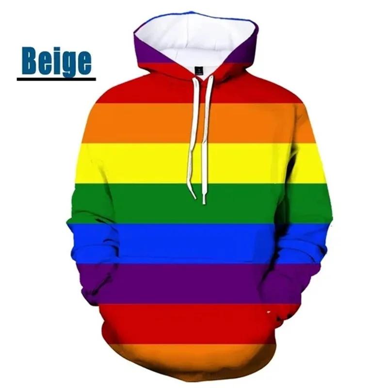 Flag Gay Lgbt Gay Color Print 3d Hoodie Menwomen Hip Hop Rainbow Flag Sweatshirt United States Pullover Couple Shirt