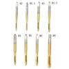 Machine Thread Tap Drill Bit HSS 6542 Titanium Metric Screw Machine Taps Straight Flute Hand Tool M2/M2.5/M3/M3.5/M4/M5/M6/M8