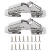 2Set Buffer Hinge Bridge Shaped Damping Hinge Set for Closet Cabinet Wardrobe Furniture
