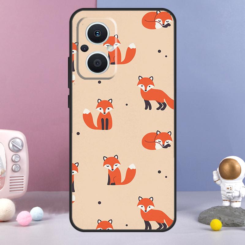 Мультяшные лисы Животное Чехол Для OPPO Reno 11 F 12F 13F 14F 10 12 13 14 Pro 7 8 Lite OPPO Find X9 X6 X5 X8 Pro Чехол