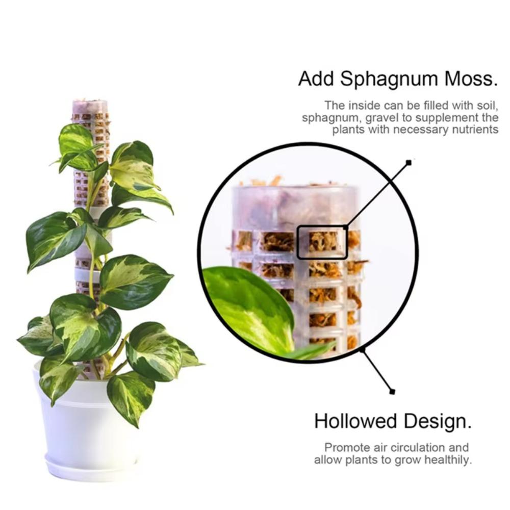 2pcs Hollow Plant Support Trellis Flower Vines Climbing Water Moss Column Pole Moss Pole Plant