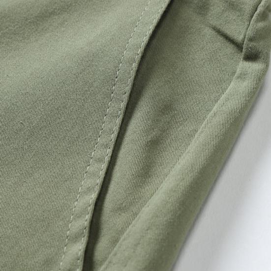 Мужские шорты карго средней посадки, на пуговице и молнии, повседневные шорты с множеством карманов, однотонные, прямые, с широкими штанинами, летние шорты