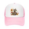 Whimsical Forest Raccoon Floral Port Mesh Baseball Cap Casual Hat Outdoor  For Womens Unisex FeUnisex