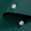 Elegant Round Ball Earrings 4mm 5mm 6mm 8mm 10mm 12mm Ear Stud Fashion Pearl Earrings  Women