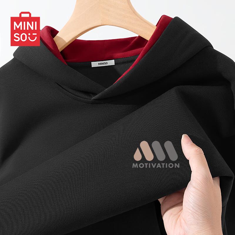 MINISO 325G Heavyweight Colorblock Hooded Sweatshirt
