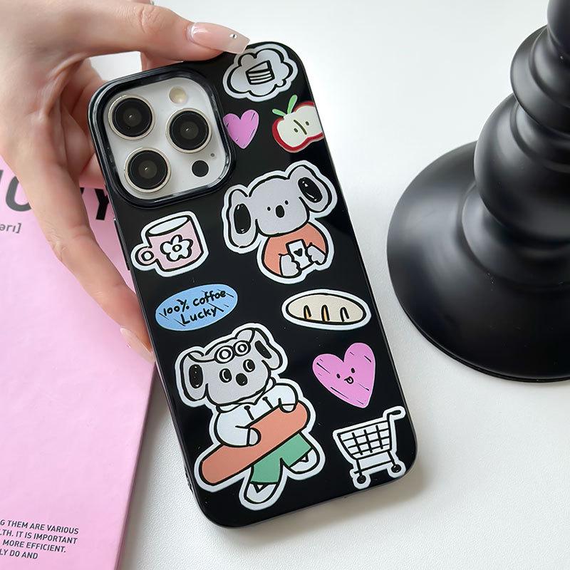 Мягкий желеобразный чехол Zhitai для iPhone 16/15Pro/14/13 Pro Max с рисунком