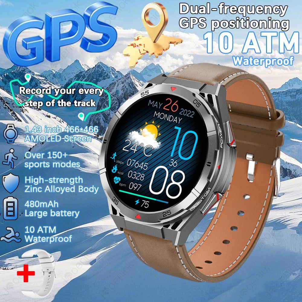 Прочные Военные GPS Умные Часы AMOLED HD Экран Встроенный GPS Bluetooth Звонки 10ATM и IP69K Глубоко Водонепроницаемые Умные Часы НОВЫЕ