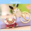 Creative Rhinestone Donkey Car Keychain Metal Keyring Unique Gift Idea For Friends
