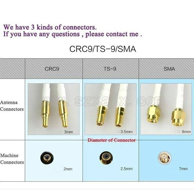 White Dual SMA/TS9/CRC9 Male 3G 4G LTE Outdoor Wall Mount Signal Booster Amplifier Antenna with Fixed Bracket 698-2700MHZ