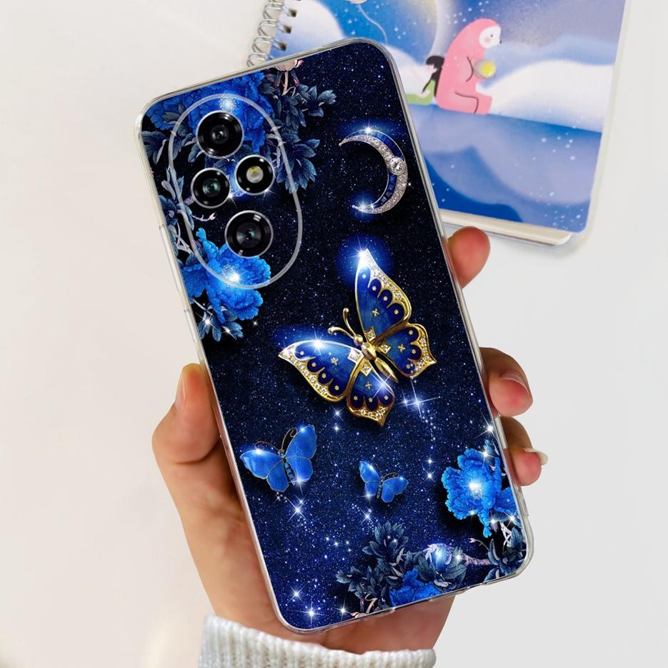 Чехол для Honor 200 Pro ELP-AN00 Милый Кот Расписной Чехол Прозрачный Силиконовый Чехол для Телефона Для Honor 200 Lite Honor200 Pro Мягкий ТПУ Fundas
