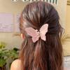 4pcs Butterfly Shaped Lightweight Hair Clips Simple Solid Color Hair Clips Face Washing and Makeup Hair Clips