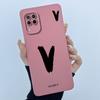 For Huawei Nova 7i Case Cover Lucky Initial Letter Liquid Soft Silicone Phone Bumper for Huawei P40 Lite Nova7i JNY-LX2 Casing
