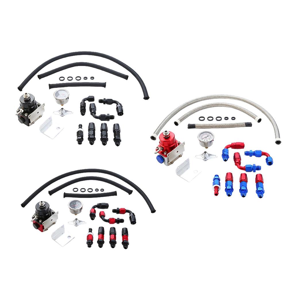 Универсальное топливо, Модификация, Замены, Топливная система Нержавеющая сталь Армированный топливный шланг 0-100PSI Отображение PSI для автомобиля