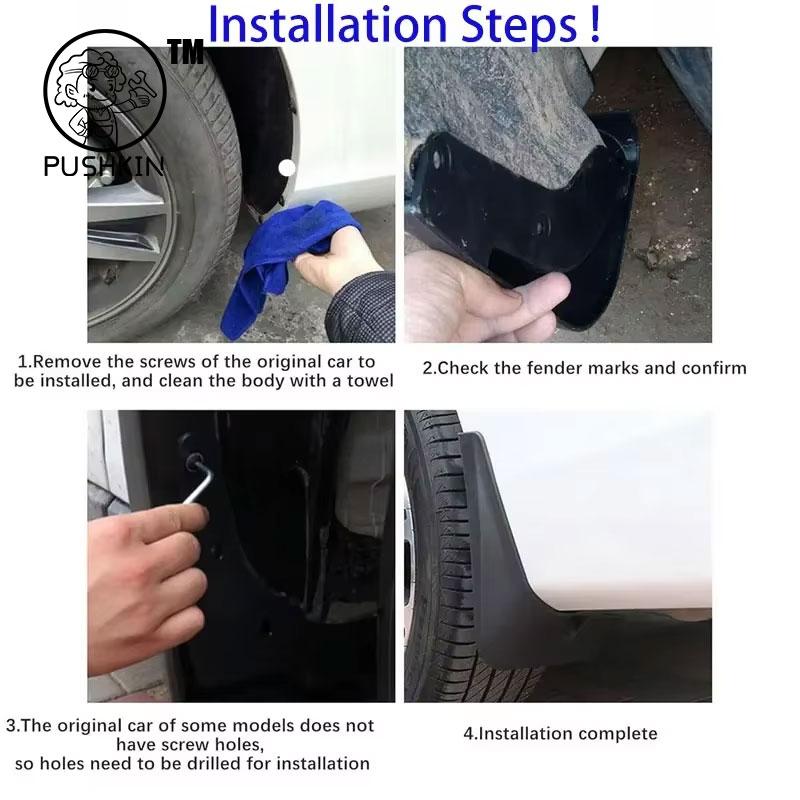 4x For Ebro S700 Chery Tiggo 7 PRO MAX 2025 Car Mudguards Fender Flare Mud Flap Splash Guard Front Rear Wheel Accessories