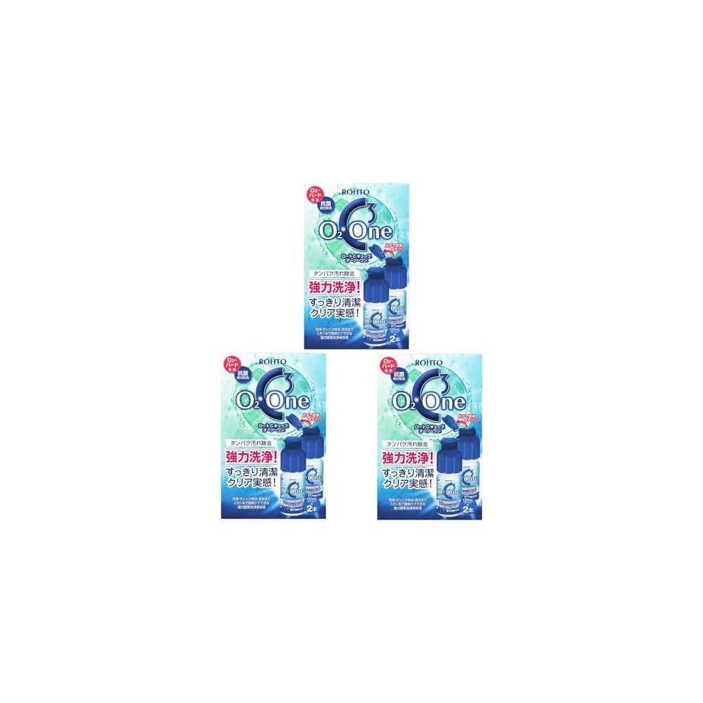 Rohto C Cube O2 One 120ml x 2 bottles x 3 packs. Suitable for O2 hard contact lenses.