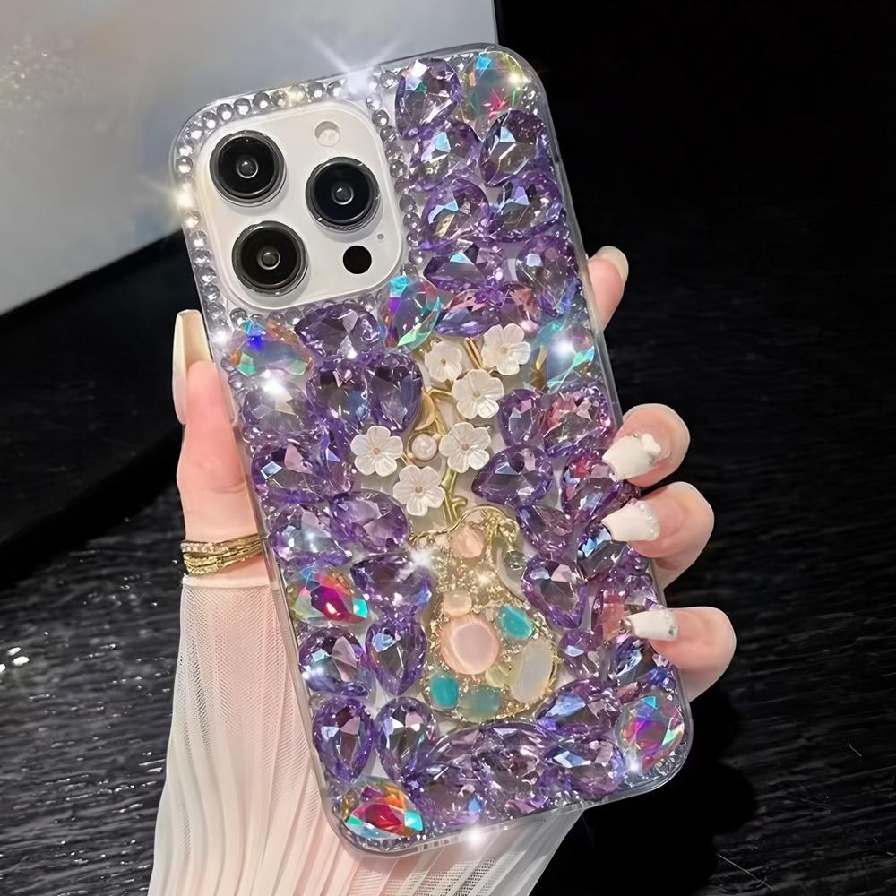 Glitter Rhinestone Phone Case For OPPO Realme P3 Pro Ultra P3X P1 5G Bling Crystal Floral Gem Cover