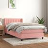 3131056 vidaXL Divan Bed with Mattress Pink 90x190 Cm Velvet