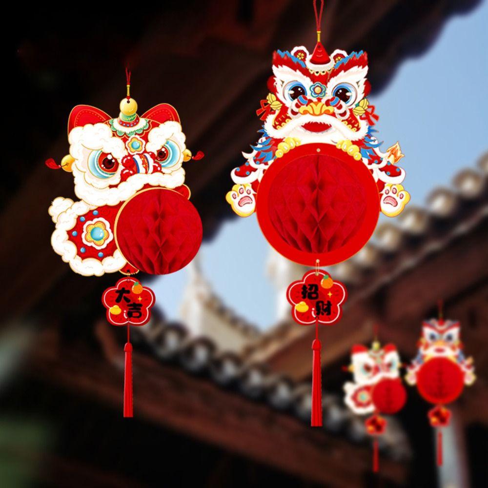 Paper New Year Pendant Red Hanging Lantern Creative Red Lantern  New Year