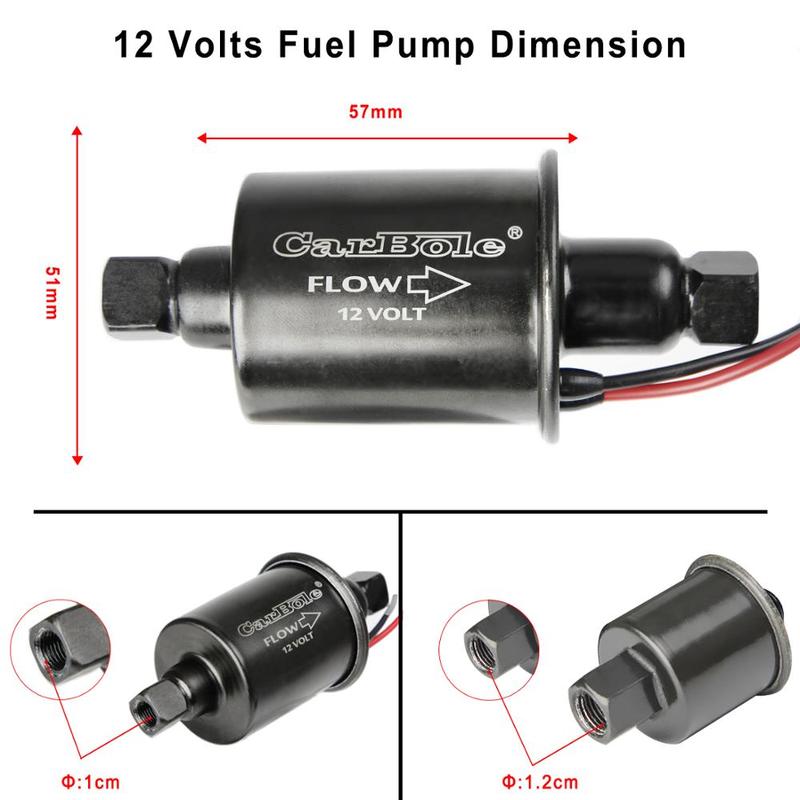 12V Electric Fuel Pump Low Pressure Universal 5-9 Psi Electric Petrol Pump Diesel Oil Pump