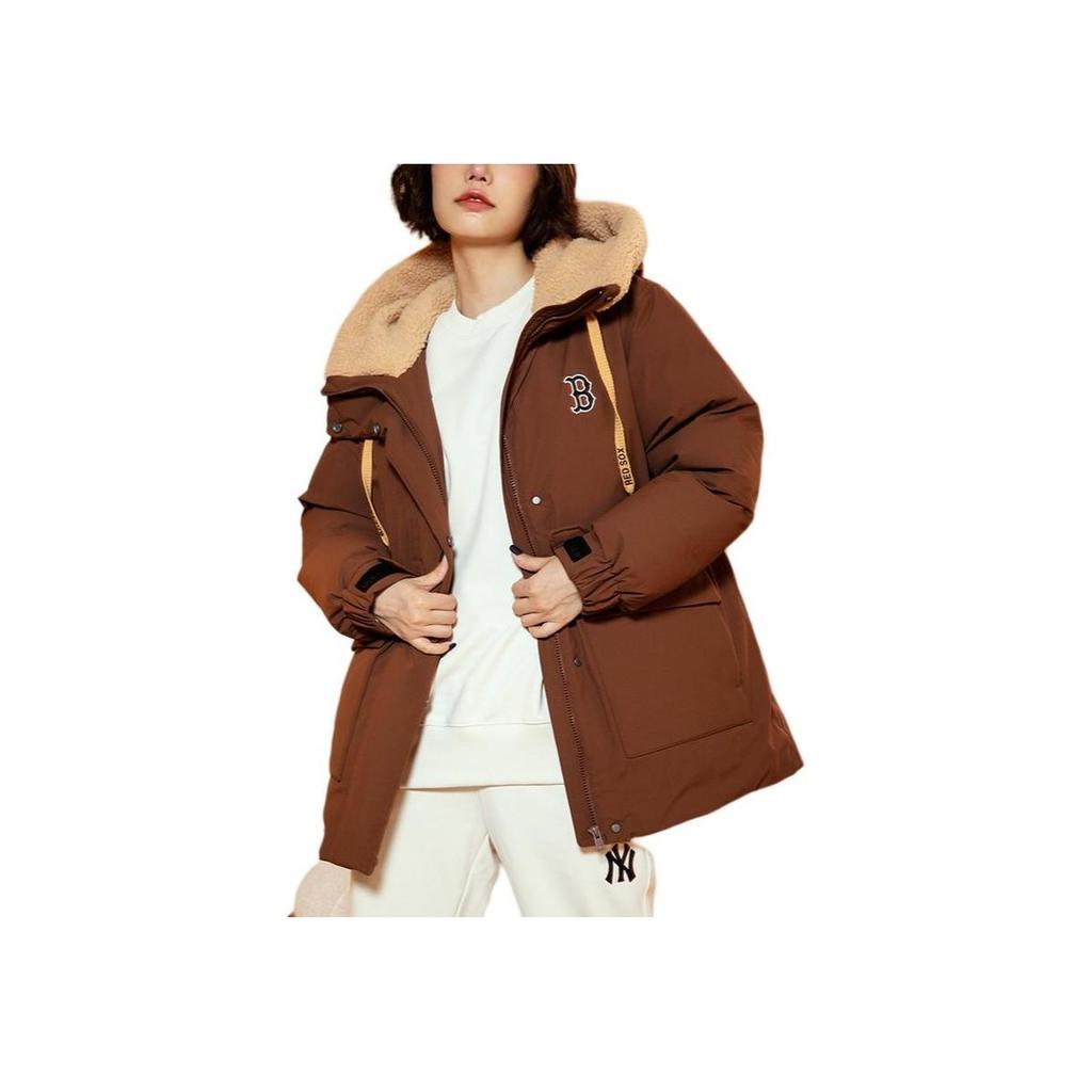 Новый женский пуховик MLB Boston Red Sox темно-коричневый 3FDJEC126-43BRD