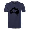 Cool Australia Map Kangaroo T Shirt Men Cotton Oneck Hip Hop Tops Harajuku Streetweaarr Australia Tshirt