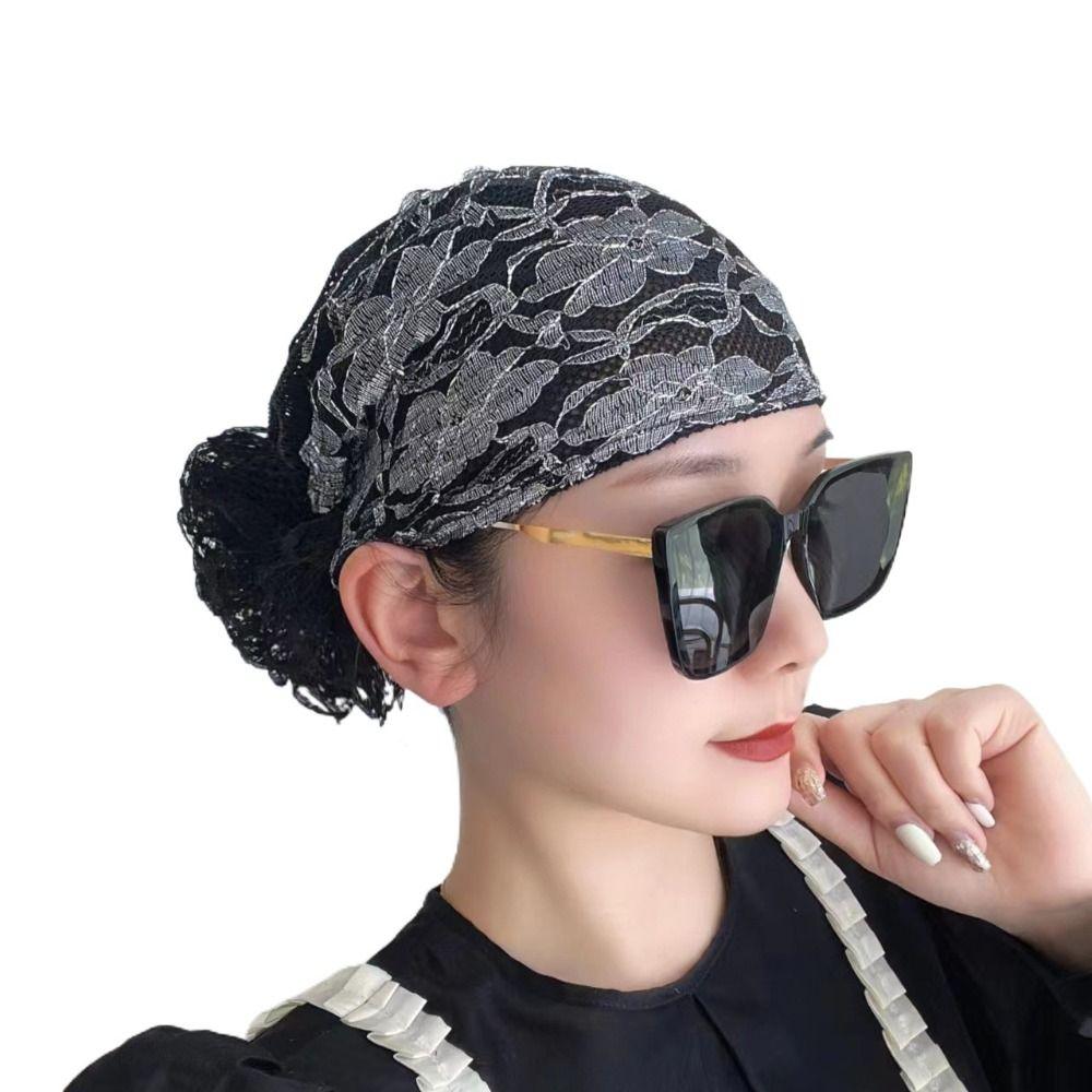 Дышащий платок на голову кружевной чехол для волос модная шапка-бини для женщин