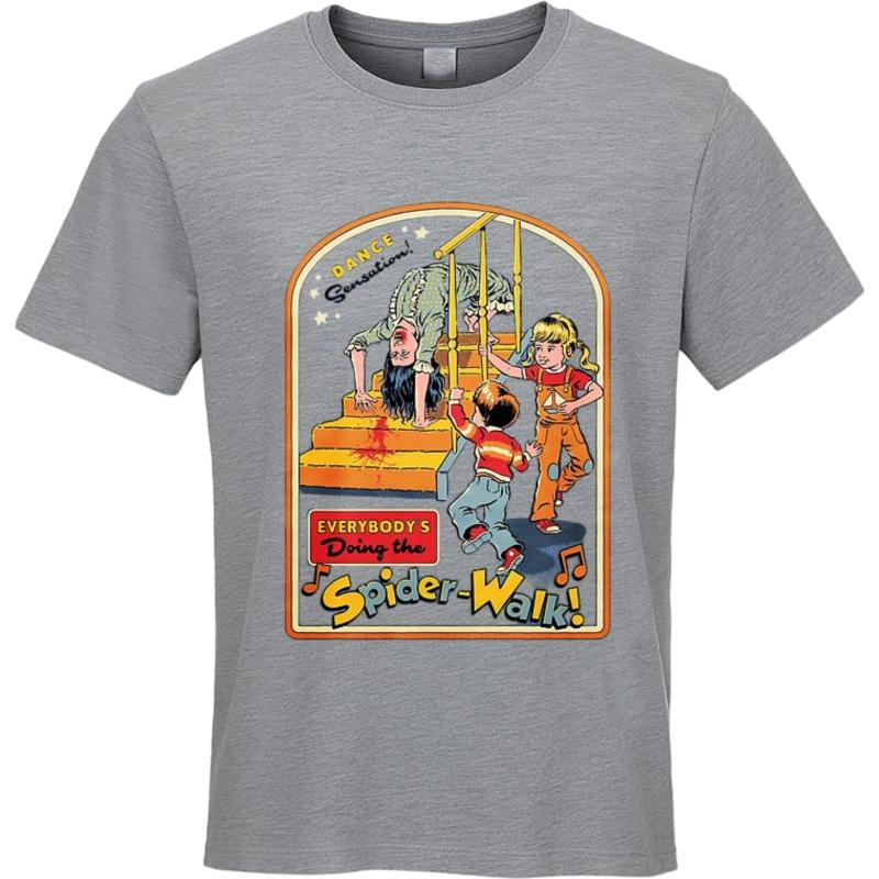 Graphic summer Unisex tshirt Spider Walk Dance Party Scene Short Sleeve Long sleeve O Neck tees men cotton tshirt fashion tops