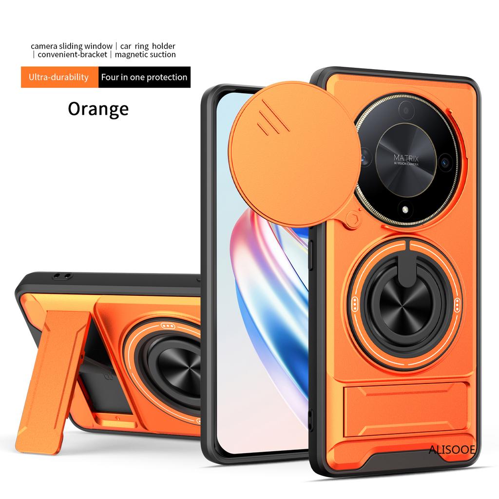 Чехол для Honor X9B 5G Чехол Вращающийся Сдвижной Защита камеры Кольцо-подставка Противоударная крышка Capa для Honor X9B 5G Funda
