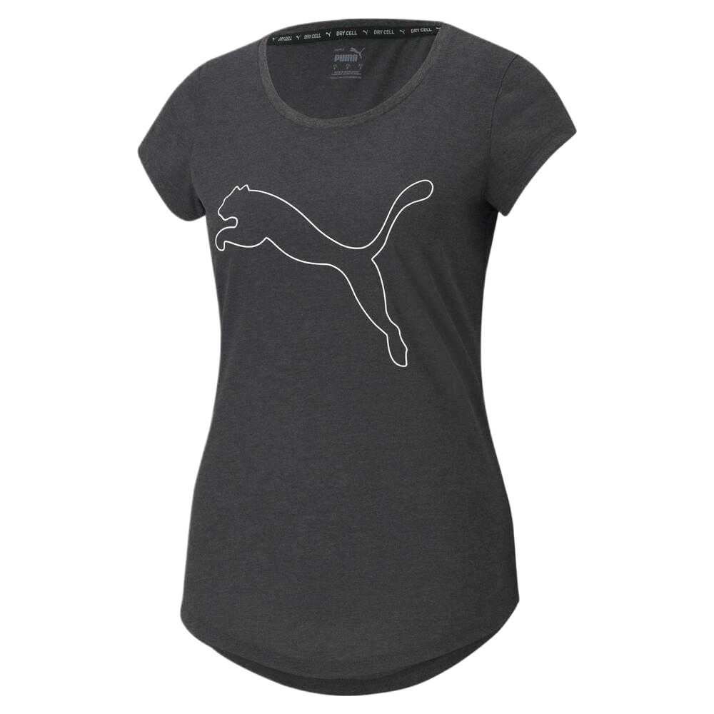 Puma Performance Хлопок Мода Универсальный Трендовый Удобный Футболка с коротким рукавом Стандартный Женские Топы Серый 520320-07