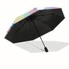 1pc Stitch,Heart Automatic Folding Umbrella: Compact 8-Bone Design Cartoon Outdoor Travel Companion, Business Umbrella, Christmas Valentine'