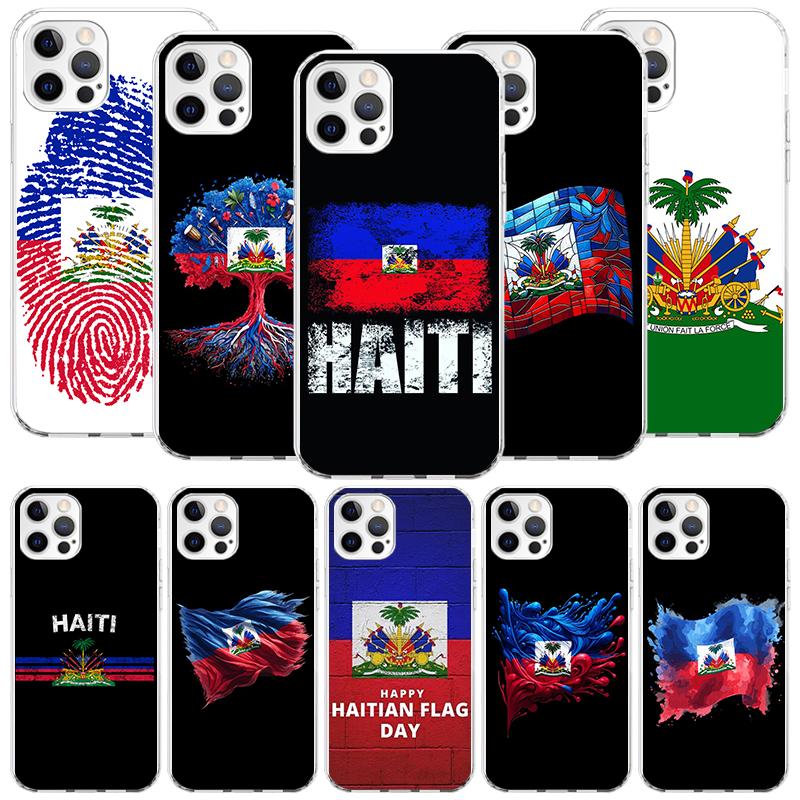 Гаити Гаитянский Флаг Чехол для Телефона Для iPhone 17 Air 16 15 Plus 11 14 Pro Max 13 Mini 12 7 8 + SE Узорное Искусство Индивидуальная Крышка 17 Air