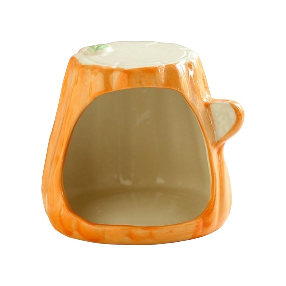 Mushroom Shaped Ceramic Hamster Hideout Chew-Proof Pet Sleeping Nest for Turtle Hedgehog