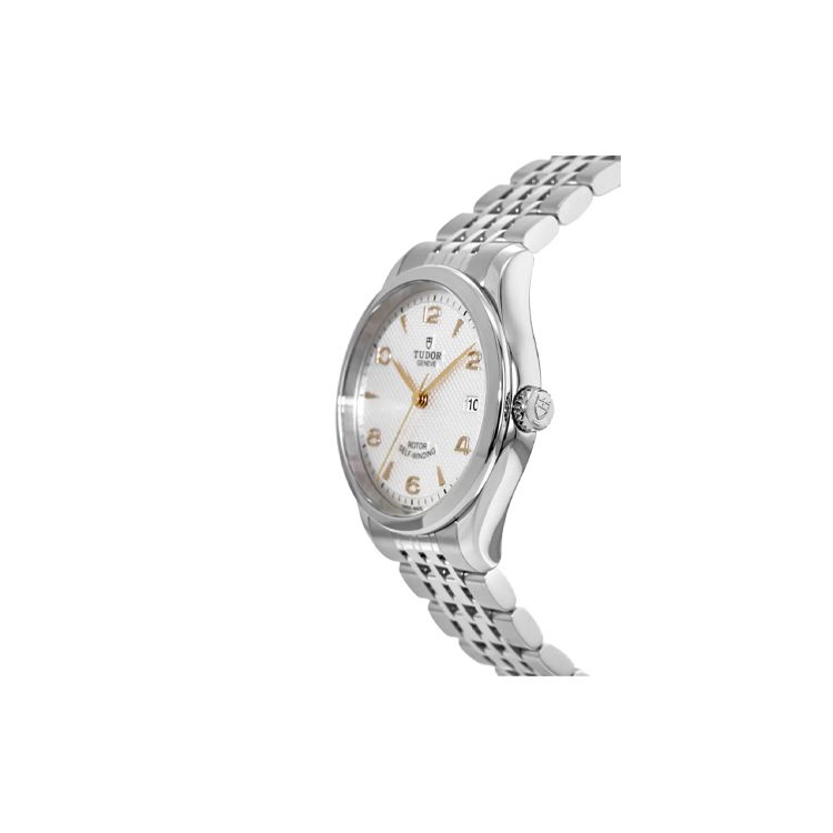 Tudor Серия 1926 Автоматический Механический Механизм Водонепроницаемые Индикация Даты Рельефное Украшение Часы Мужские часы Серебристые M91450-0001