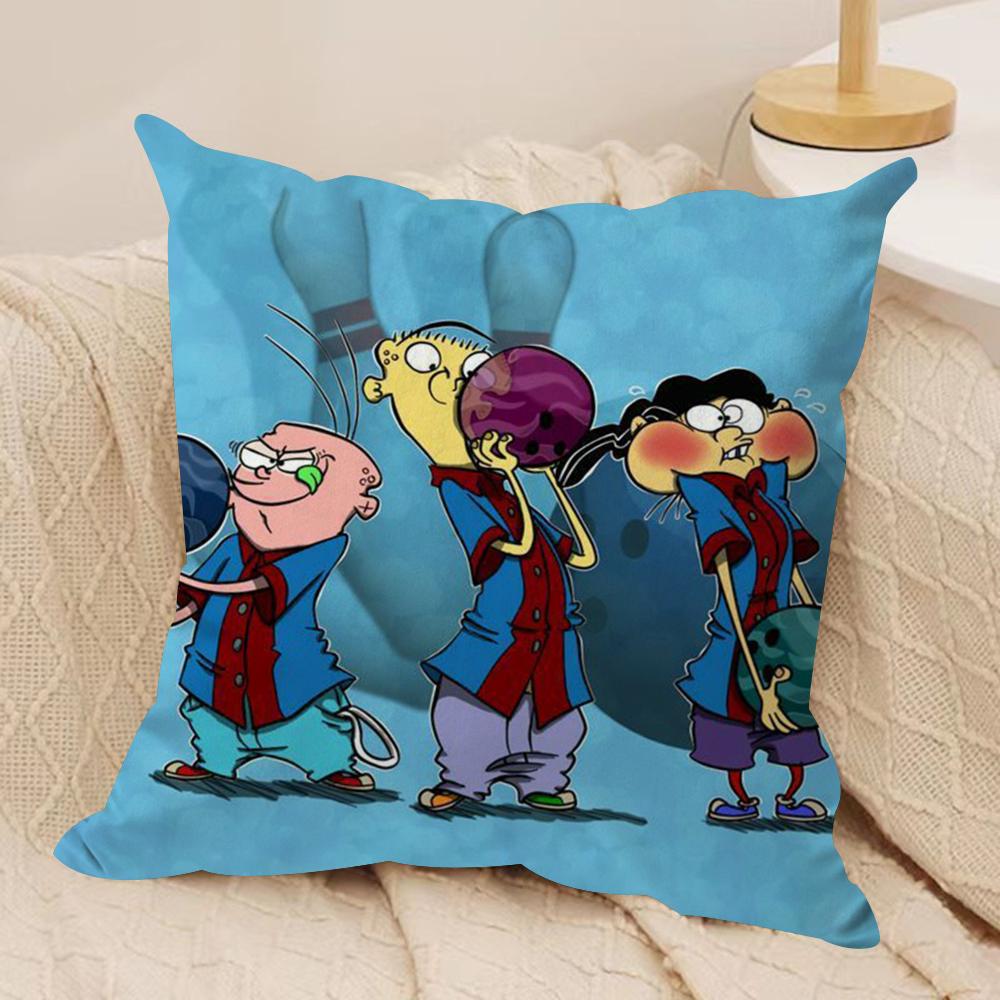 Чехол на подушку Ed, Edd n Eddy, шелковистый короткий плюш, двусторонний печатный наволочка для дивана, для всех сезонов, декор для дома, подарок