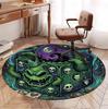 The Nightmare Before Christmas Pattern Round Rug, Indoor/Outdoor Mat, for Picnic, Gameroom, Bedroom, Office, Living Room, Home Decor Carpet, Birthday 